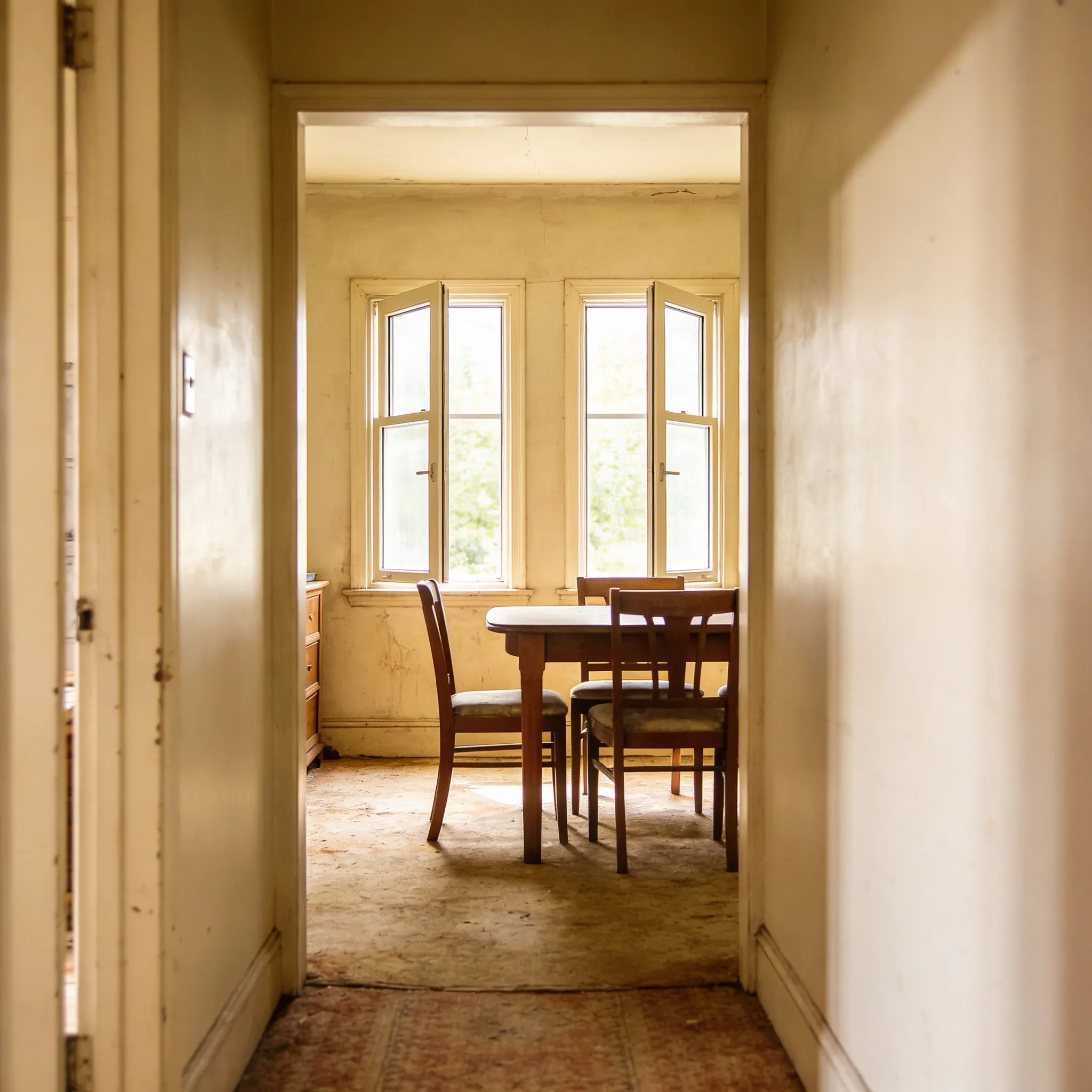 Double-Hung Dining Room Refresh — Goodlettsville. Two foggy, failing windows replaced with tall tilt-in double-hung units — brighter light, easier cleaning, decades of performance ahead.