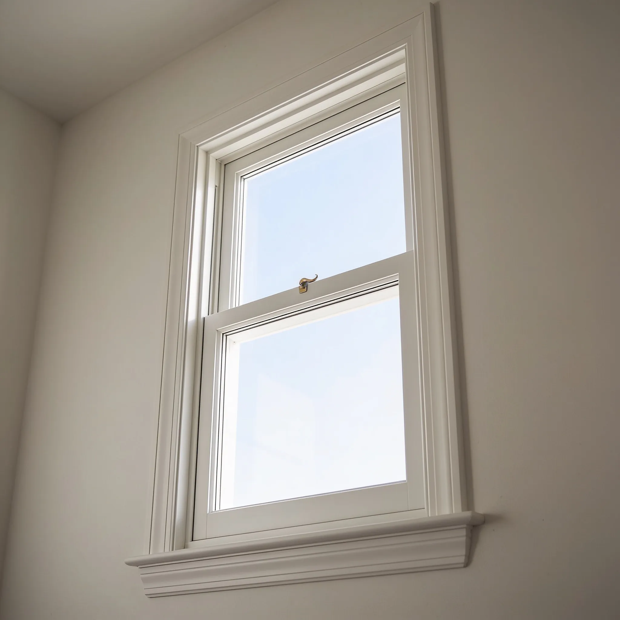 A smooth-operating vinyl double-hung window with tilt-in sashes in a refreshed bedroom — low maintenance, built to perform for decades.